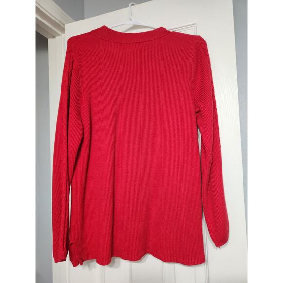 Red Plaid Skirt and Sweater - Picture 7 of 11